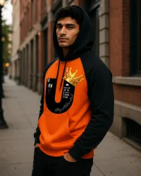 NUW U HOODIES – Large, Orange/Black