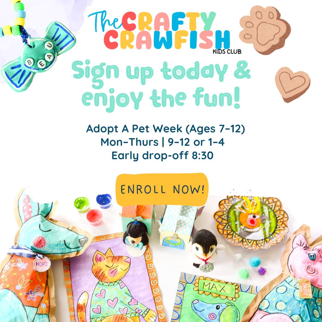June 29 - July 2 - Adopt-A-Pet Art and Craft Camp  – Image 1