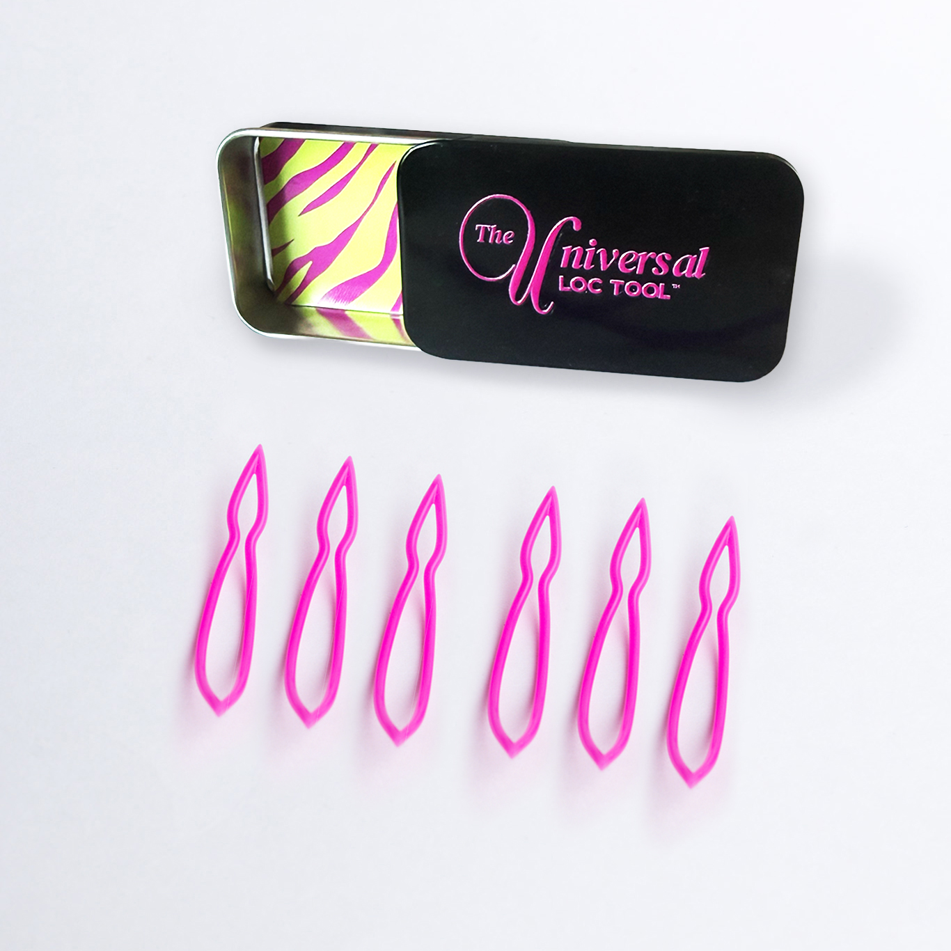 Pro Pack: 6  Universal Loc Tools - SM 1.5”; MD 2” & LG 2.5” – Pink, Small