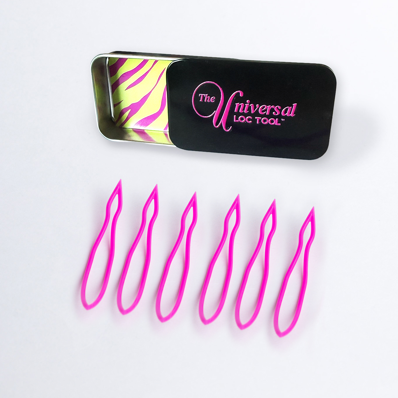 Pro Pack: 6  Universal Loc Tools - SM 1.5”; MD 2” & LG 2.5” – Pink, Large 