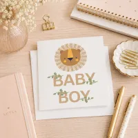 Petite Vous Greeting Card - Baby Boy Lion – Image 1