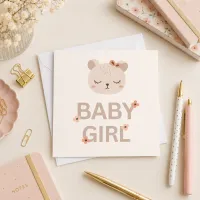 Petite Vous Greeting Card - Baby Girl Bear – Image 1