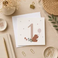 Petite Vous Greeting Card - Birthday 1 Bear  – Image 1
