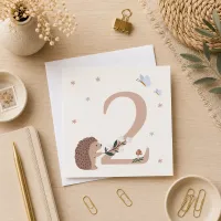 Petite Vous Greeting Card - Birthday 2 Hedgehog  – Image 1