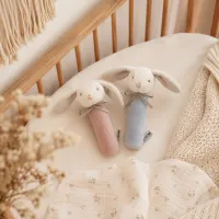 Mika the Bunny Squeaker & Rattle (Dusty Blue) – Image 2