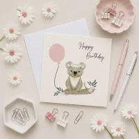 Greeting Card - Happy Birthday Koala Girl – Image 1