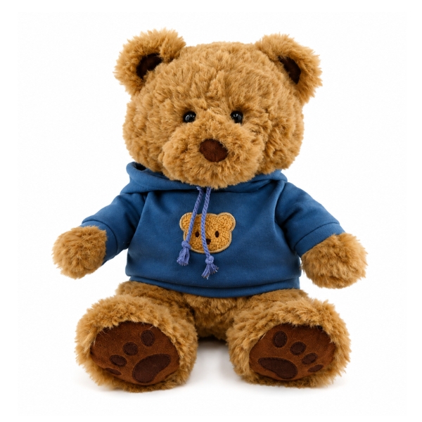 Pre-Order: Angus the Bear with Navy Hoodie – Image 1