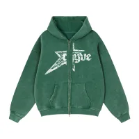 rhyvestar hoodie - zip-up – Medium, Green