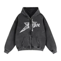 rhyvestar hoodie - zip-up – Small, Black