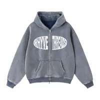insignia hoodie - zip-up – Medium, Blue