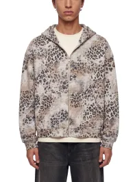 leopard print hoodie (VELVET) - zip-up – Image 5