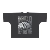 vision boxy tee - silver – Charcoal, M