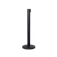 Geleidingspaal Novalto zwart met riem - Premium afzetpaal – Image 1