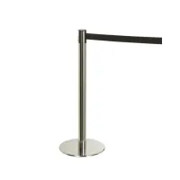 Geleidingspaal Slim Plus Inox met riem - RVS afzetpaal – Image 1