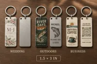 Aluminum Keychain 1.5"x3" double sided – Image 1