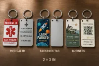 Aluminum Keychain 2"x3" double sided – Image 1