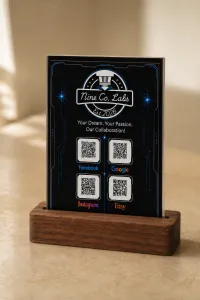 Acrylic Display Sign with stand  – Image 1