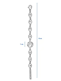1033 - Pulsera dorada con ojos turcos en óvalo – Image 2