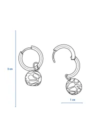 2040 - Arracadas doradas pequeñas con talavera circular – Image 2