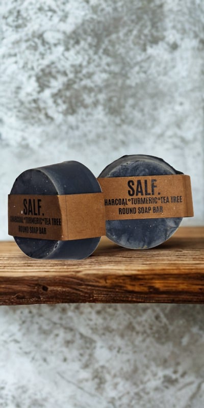 Charcoal Turmeric & Tea Tree Round Bar – Image 1