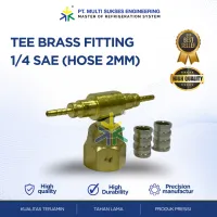 Tee Brass Fitting 1/4 SAE Hose 2mm – Image 1