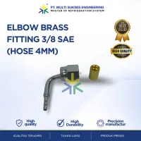 Elbow Brass Fitting 3/8 SAE Hose 4mm – Image 1