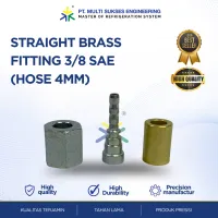 Straight Brass Fitting 3/8 SAE Hose 4mm – Image 1