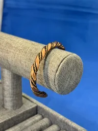 Bracelet- Copper Woven Design with Interwoven Sections – Image 1