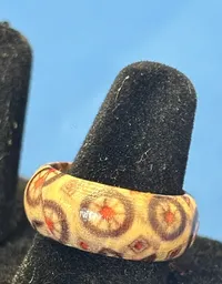 Ring- Wooden w/ Wheel Pattern – Image 1