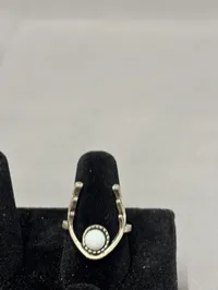 Ring- Antlers w/ Blue Stone – Image 1