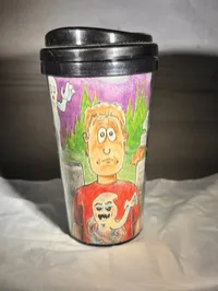 Ghosts in Cemetery Travel Mug – Image 2