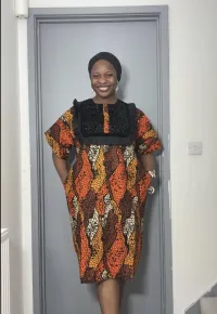 ANKARA SHORT DRESS – Orange