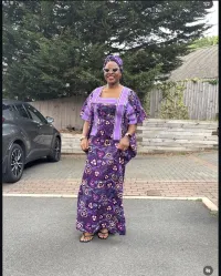 ANKARA LONG DRESS – Purple 