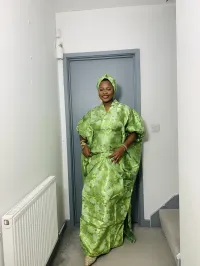 ABEBI BROCADE BOUBOU – Green