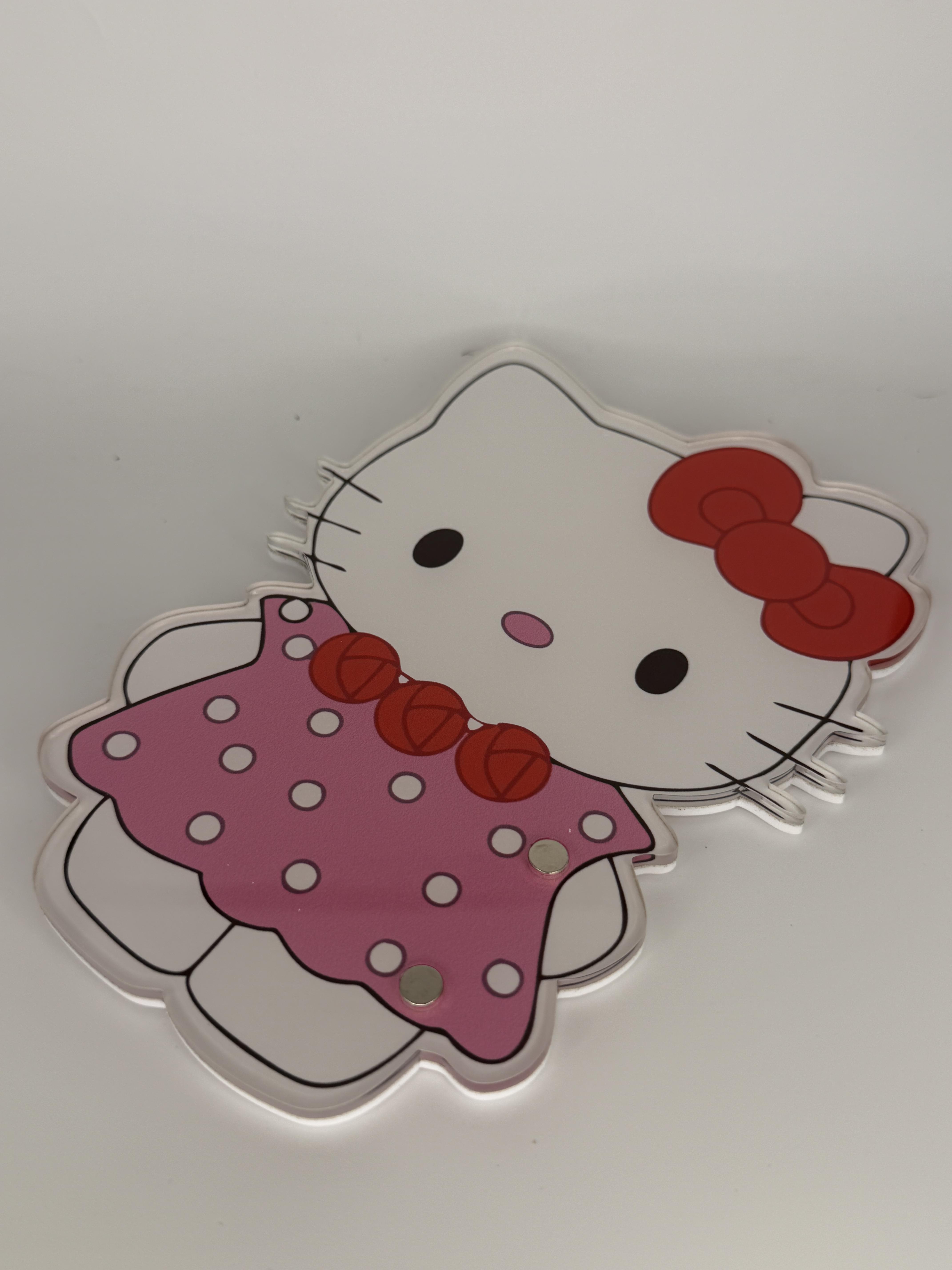 Acrylic Lash Tile – Hello Kitty - Pink Dress (#3)