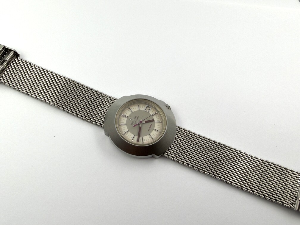 Vintage Bulova Accutron N1 "Sputnik" Safirglas Gray/Red Dial Cal 2181F - 40 mm – Image 8