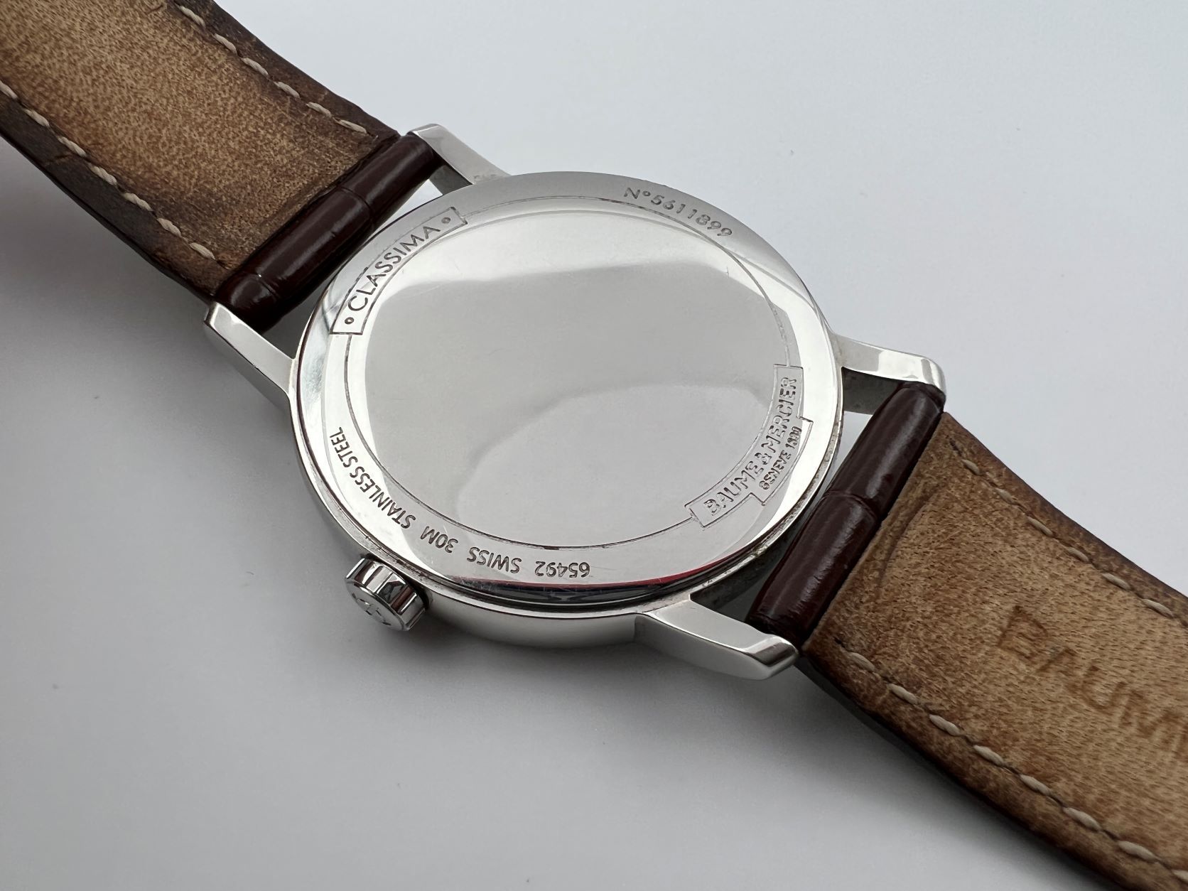 BAUME & MERCIER Classima 65492 Date White Dial Stainless Steel Quartz - 33.5 mm – Image 4