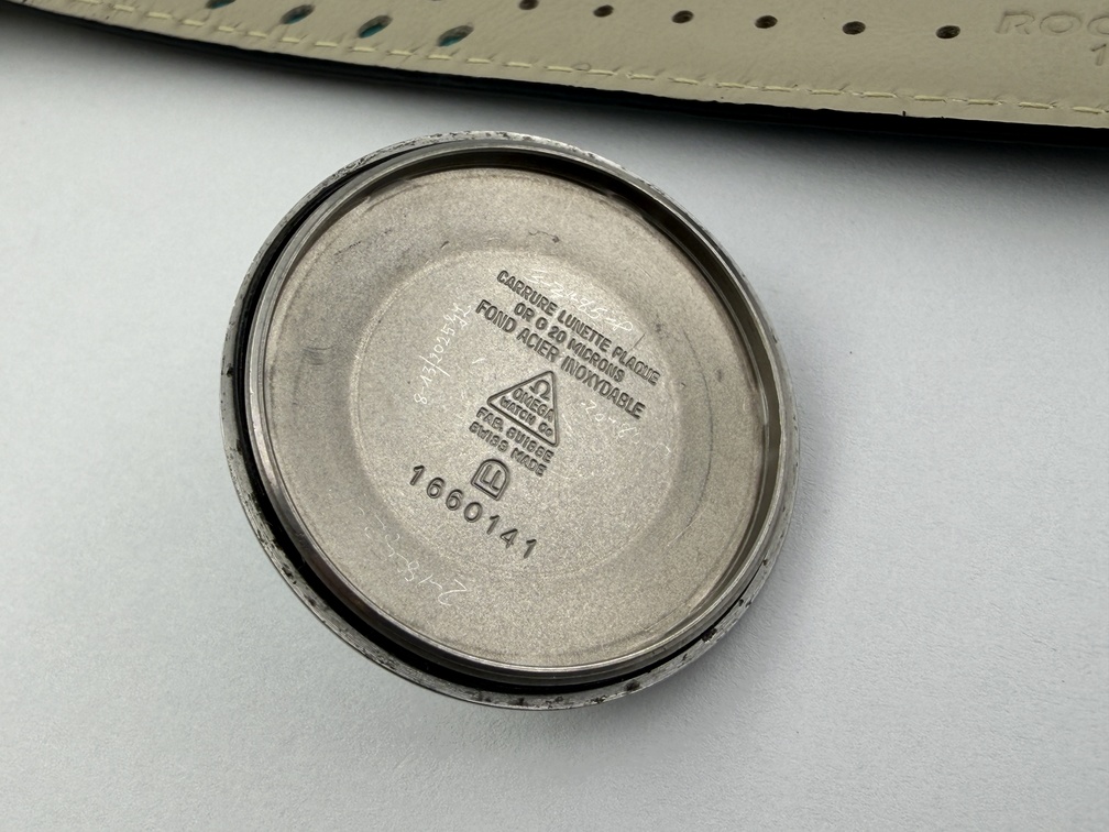 VTG OMEGA 166.0141 Barcode Gold-Tone Dial Automatic Cal Ω 750 Gold Plated 35 mm – Image 10
