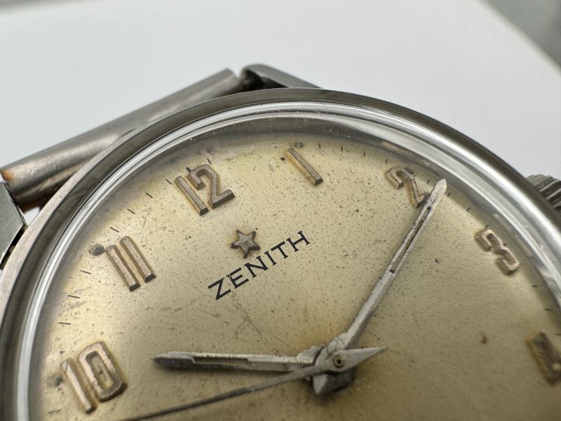 Vintage ZENITH Arabic Dial Manual Winding Cal 2532 All Stainless Steel - 34 mm – Image 5