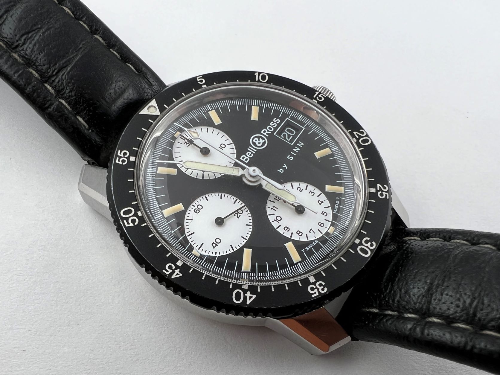 BELL & ROSS 103 by Sinn Manual Wind Chronograph Reverse Panda Cal 7760 - 42 mm – Image 2