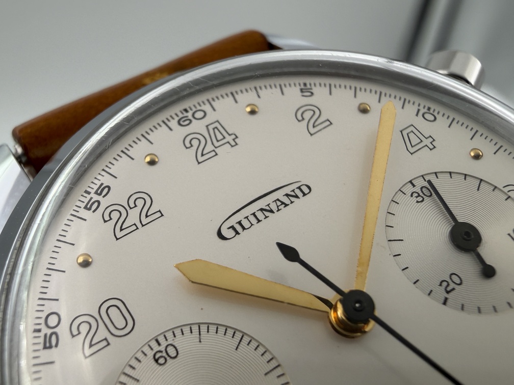 Vintage GUINAND Manual Wind Military Pilot´s Chronograph Cal Valjoux 7730 - 35 mm – Image 5