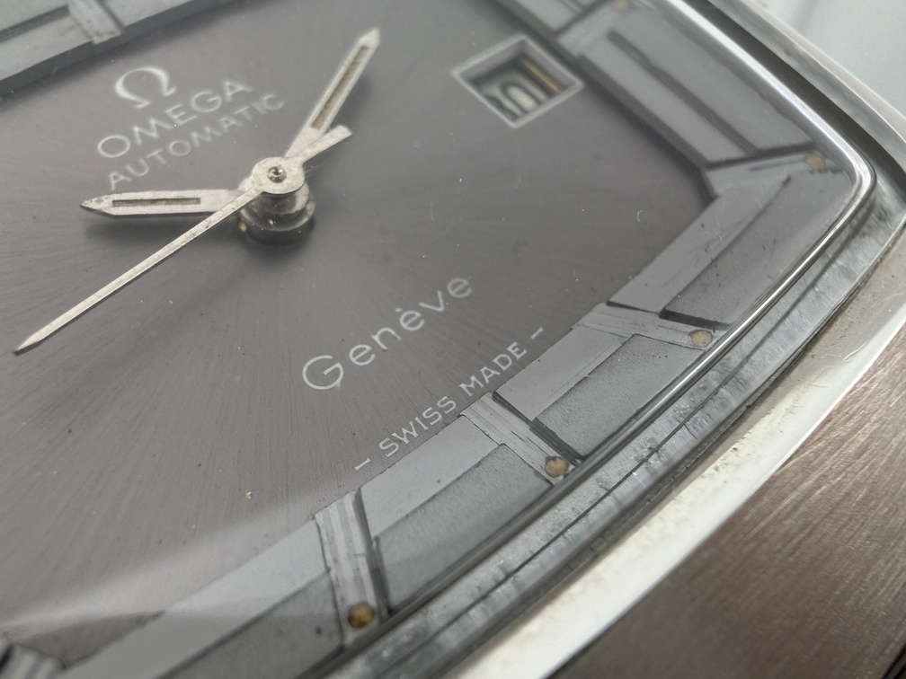 Vintage OMEGA Genève 166.0123 "TV Screen" Gray Dial Automatic Cal Ω 1481 - 45 mm – Image 8