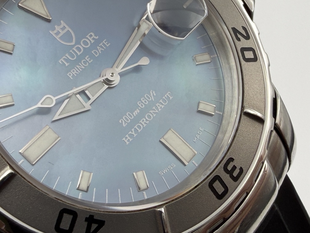 TUDOR Prince Date 89190P Hydronaut Blue MOP Dial Cal ETA 2824-2 Automatic 40 mm – Image 7