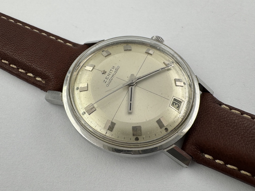 Vintage ZENITH Stellina Date Crosshair Pie Pan Dial Automatic Cal 2542PC - 34 mm – Image 1