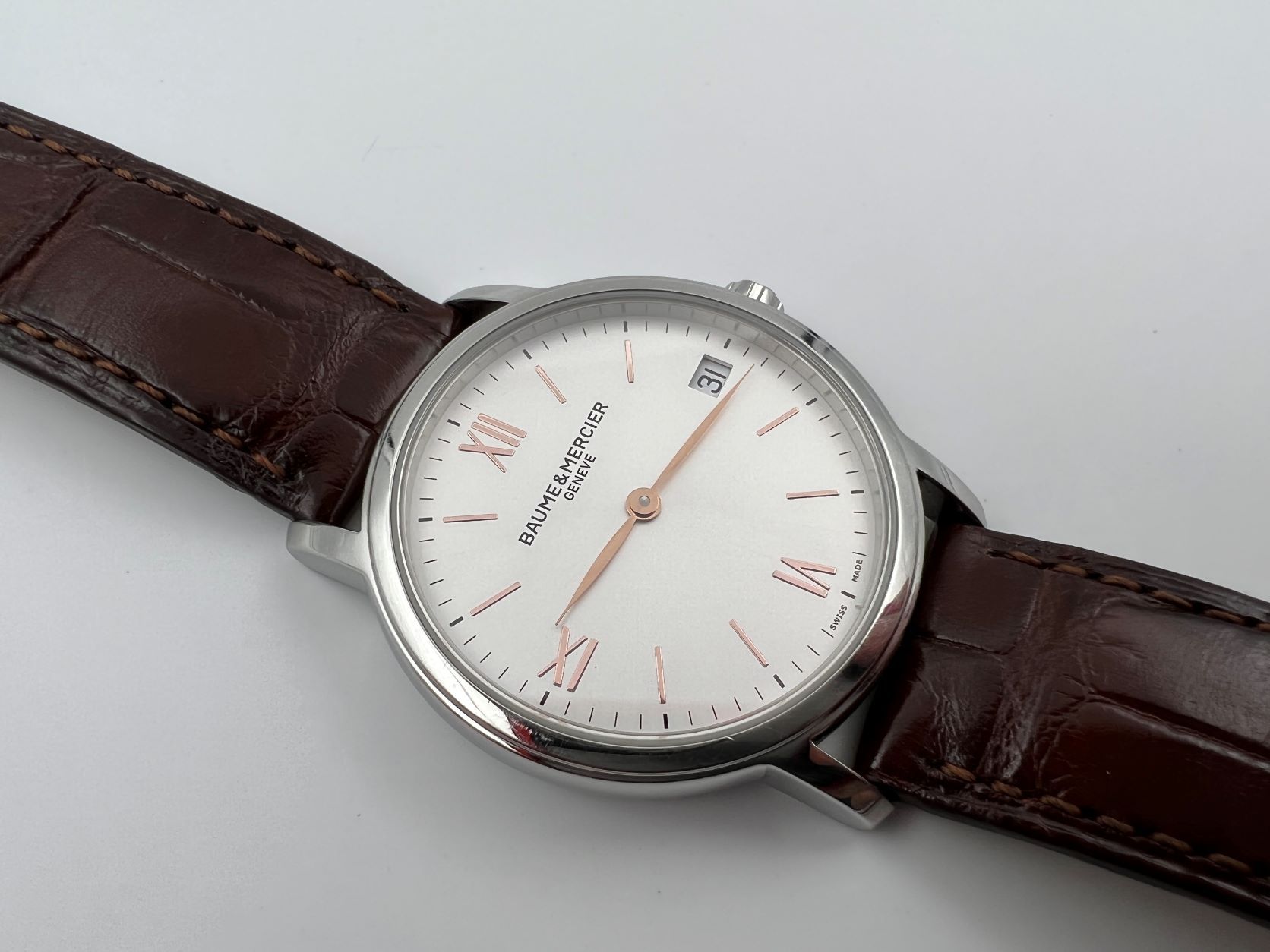 BAUME & MERCIER Classima 65492 Date White Dial Stainless Steel Quartz - 33.5 mm – Image 1