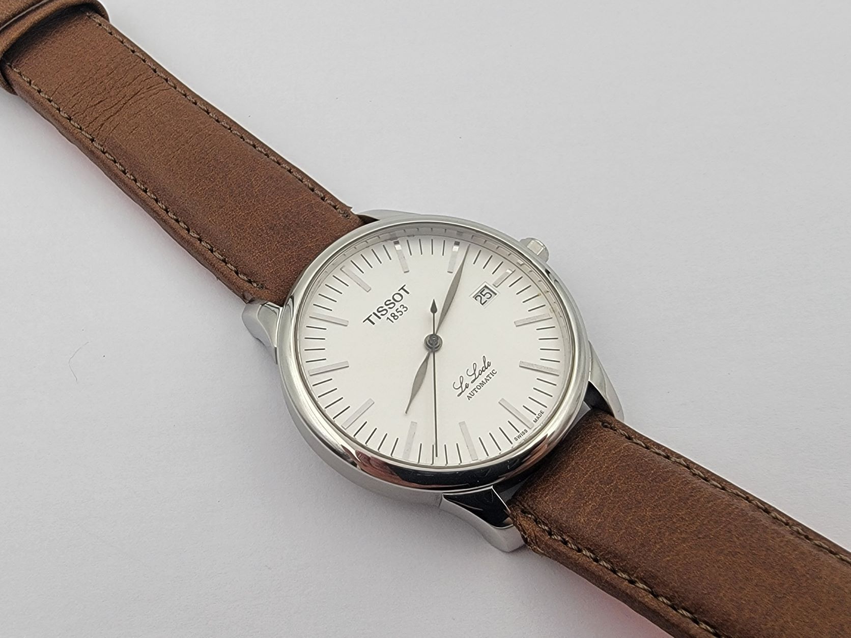 TISSOT Le Locle L 164 / 264 Automatic Date Cal ETA 2824-2 White Dial - 39 mm – Image 8