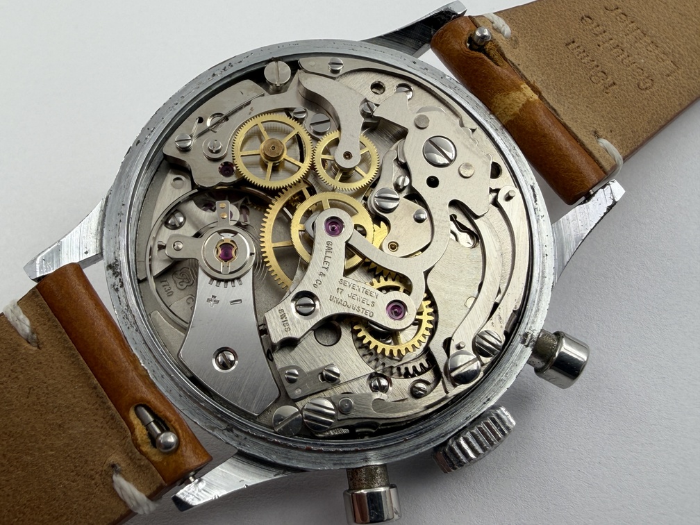 Vintage GUINAND Manual Wind Military Pilot´s Chronograph Cal Valjoux 7730 - 35 mm – Image 11