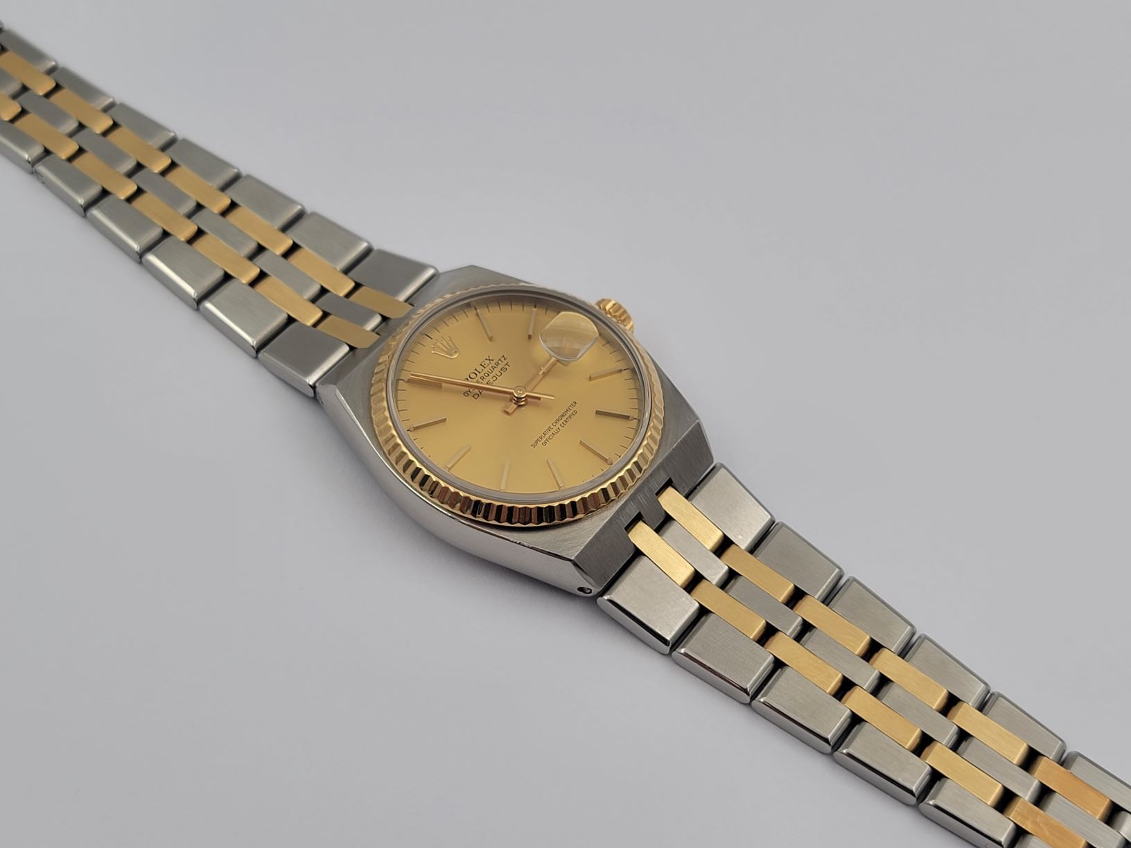 Vintage ROLEX 17013 Datejust OysterQuartz 18K Gold & Steel Cal 5035 COSC - 36 mm – Image 5