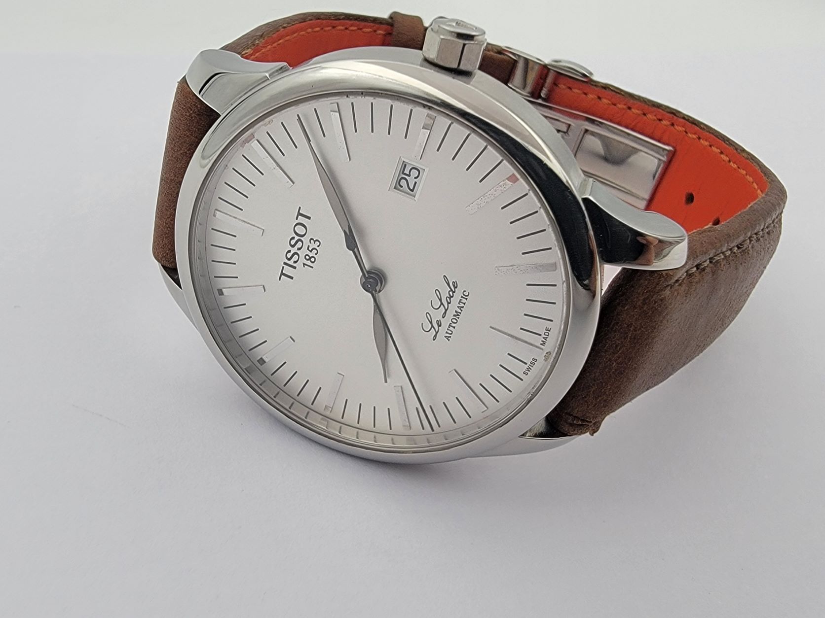 TISSOT Le Locle L 164 / 264 Automatic Date Cal ETA 2824-2 White Dial - 39 mm – Image 2