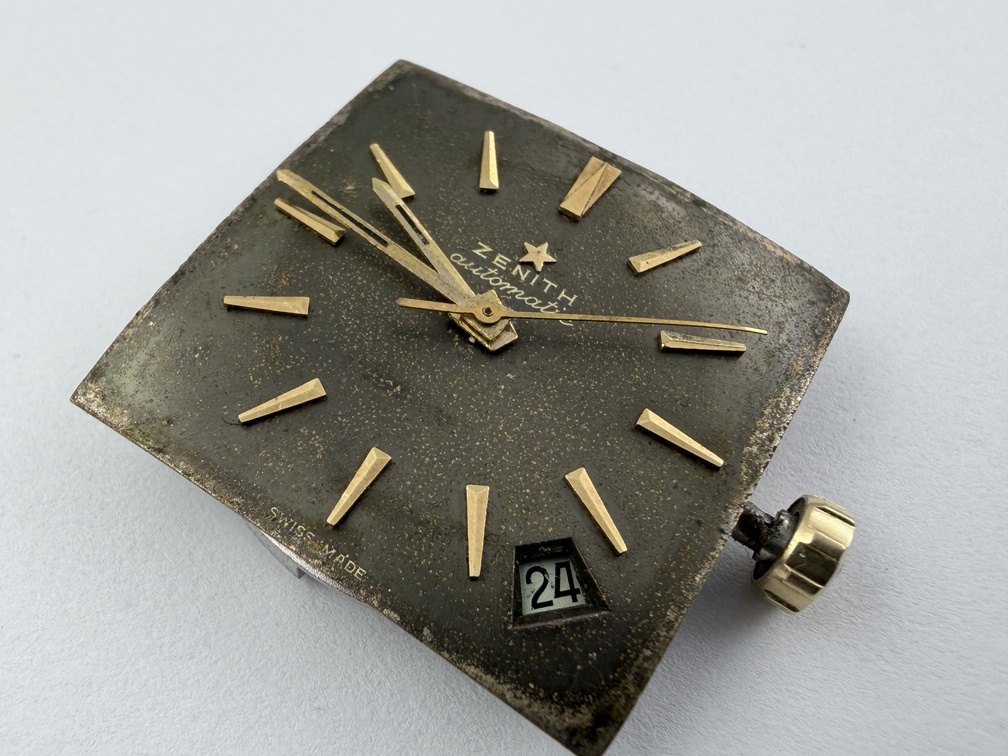 ZENITH Square "Kennedy" Tropical Dial Gold Plated Cal 2562 PC Automatic - 29 mm – Image 7